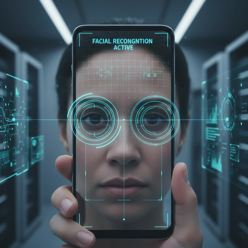 Advanced facial recognition technology on a smartphone
