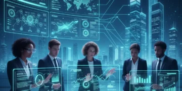AI-powered productivity tools transforming business operations for Fortune 500 companies, showing data efficiency and cost reduction.