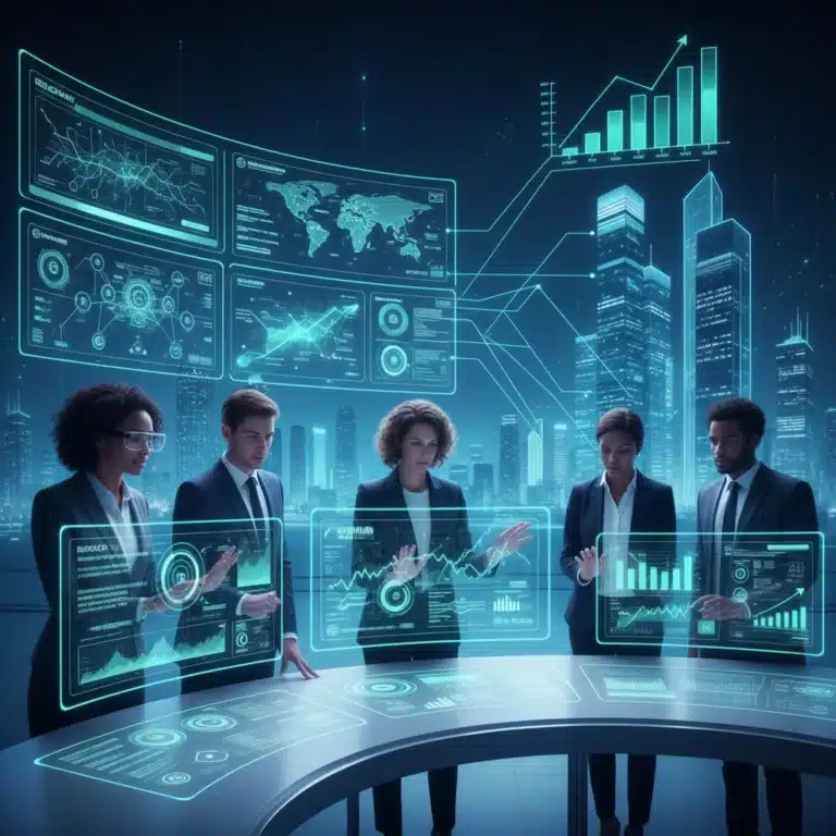 AI-powered productivity tools transforming business operations for Fortune 500 companies, showing data efficiency and cost reduction.
