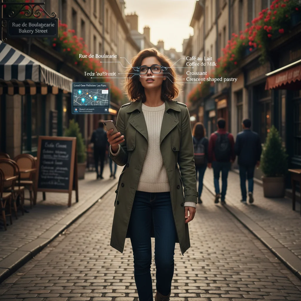 Augmented reality translation and cultural insights app for travelers
