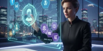 Mastering Your Digital Identity: 5 Steps to Online Presence by 2027 Futuristic interface showing digital identity management for 2027