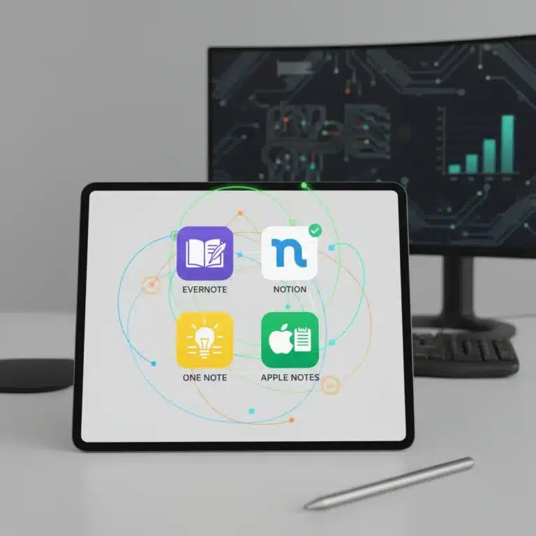 Comparison of leading note-taking applications on a digital tablet in 2026