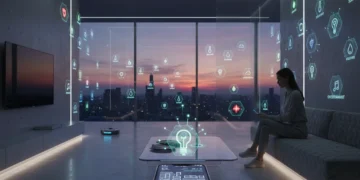 Smart home interior with mobile sensor technology integration